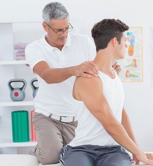 Man having a physical therapy