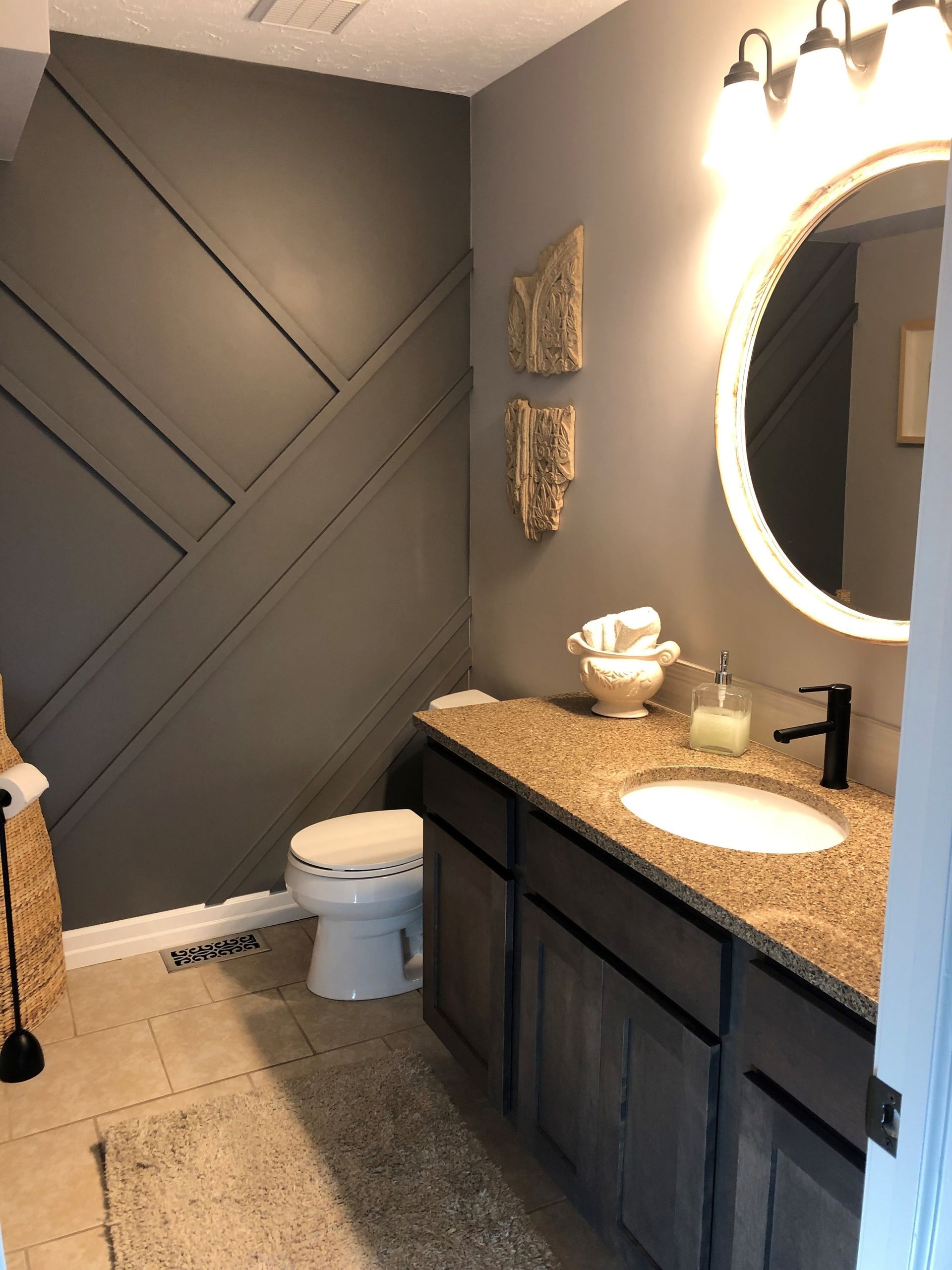 Interior bathroom painting