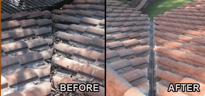 Before and after tile roofing