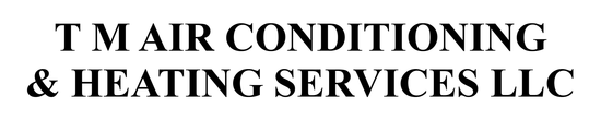 T M Air Conditioning & Heating Services LLC logo in black text on a white background