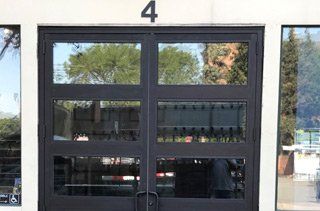 Commercial building door