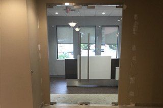 Commercial room glass door