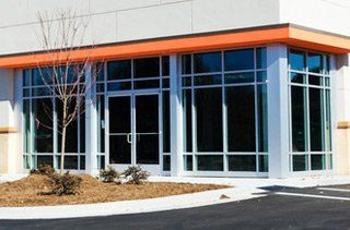 Commercial building storefront