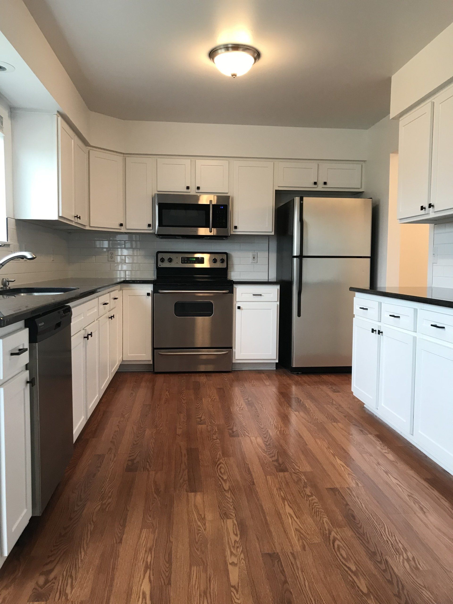New Flooring (Wood, Laminate, Ceramic) Kitchen Remodel