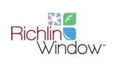 A logo for richlin window , a company that sells windows.