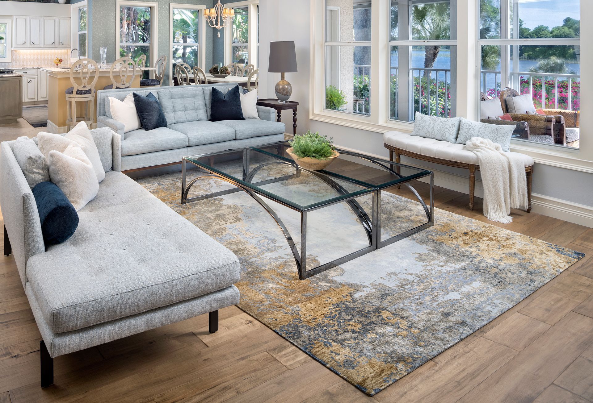 Living room with view