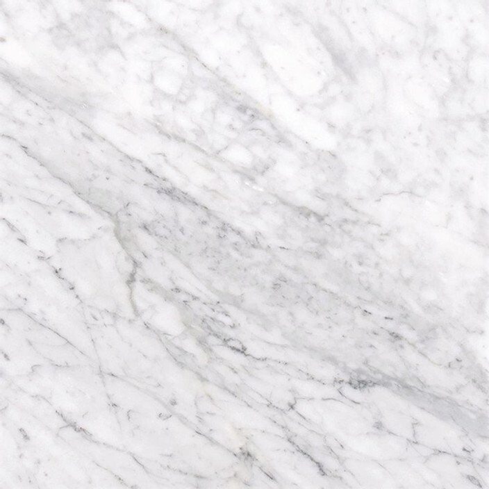 White marble with gray veining.