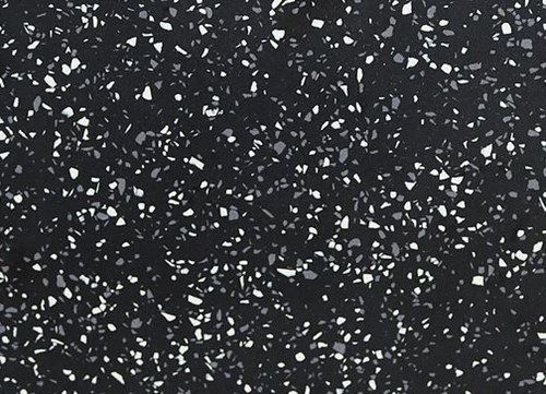 Black speckled pattern with white and gray flecks.