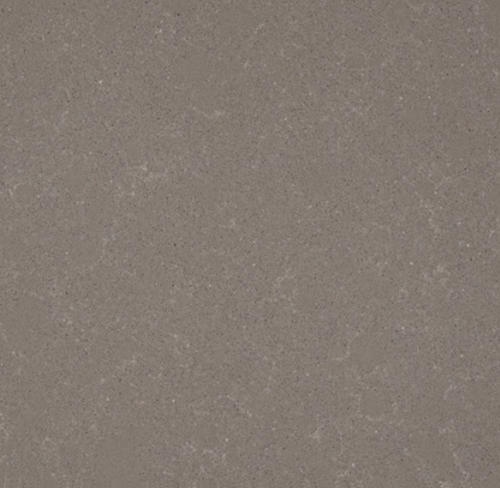 Gray quartz countertop with subtle veining.