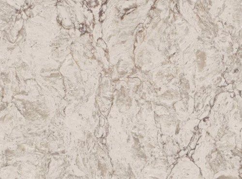 Beige and tan marble-patterned surface with dark veining.