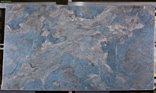 Blue and gray marbled stone slab.