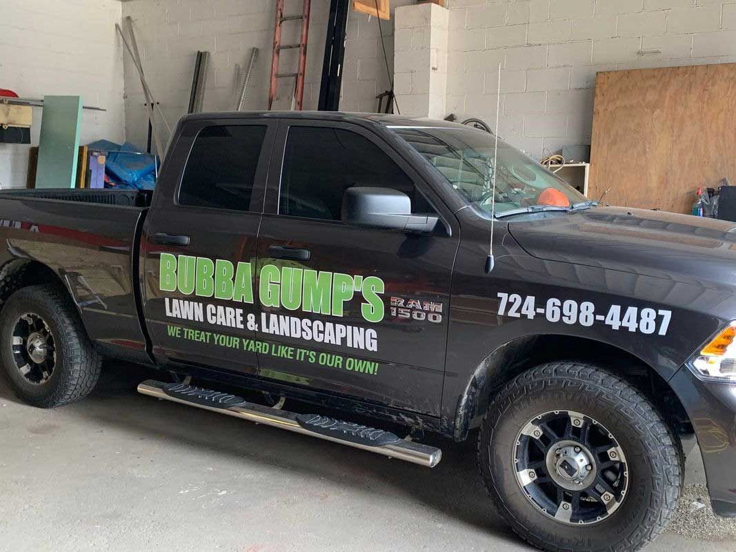 Black pickup truck with 