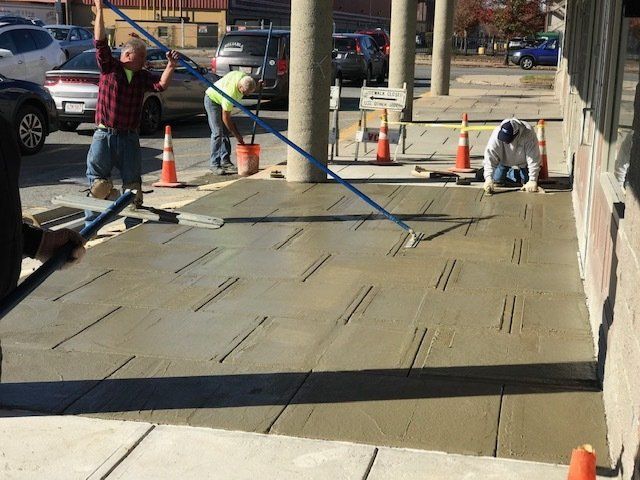 Concrete installation