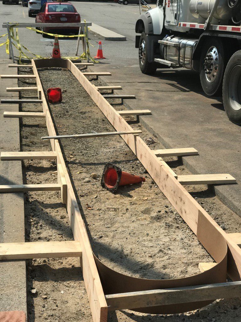 Concrete installation