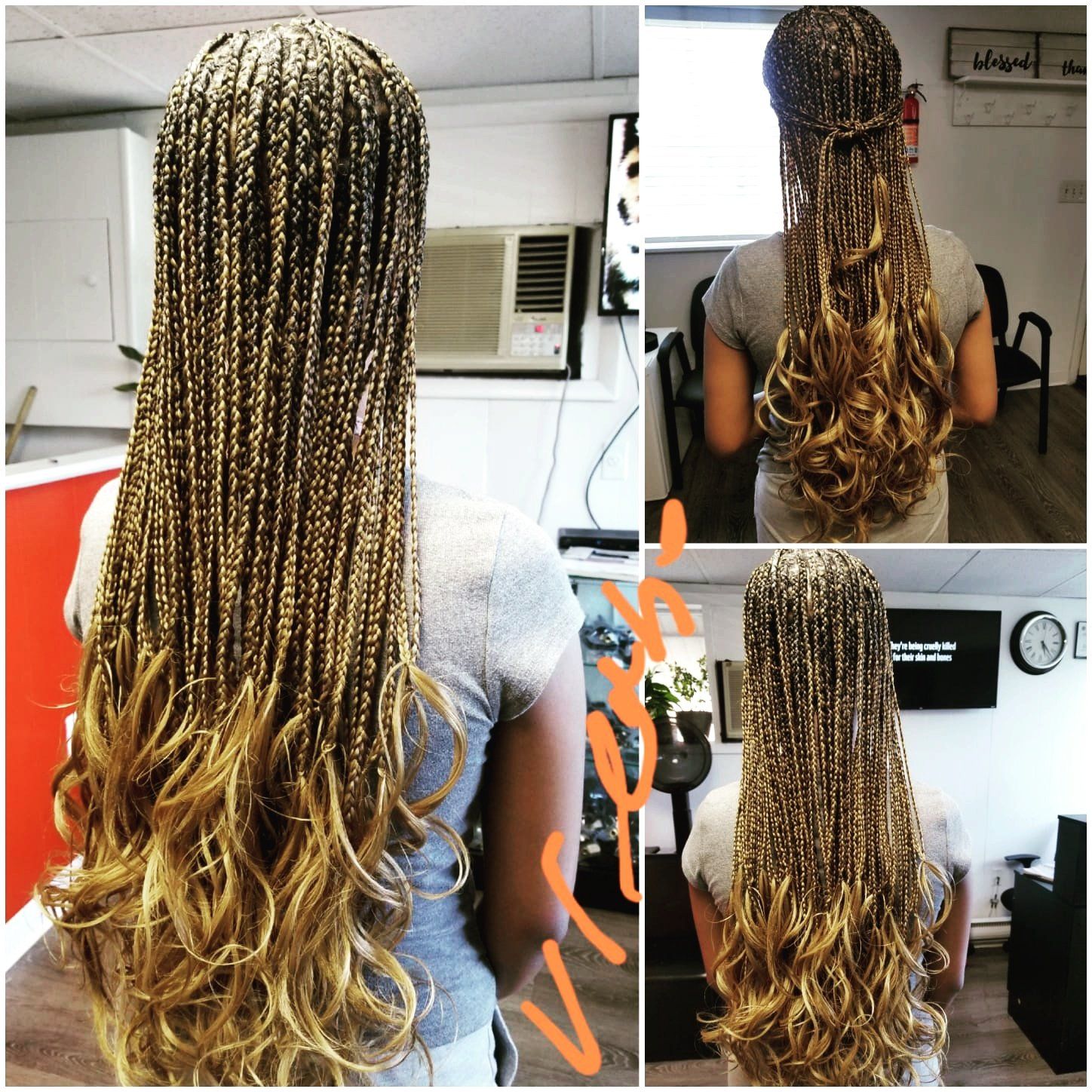 Brown hair color braid