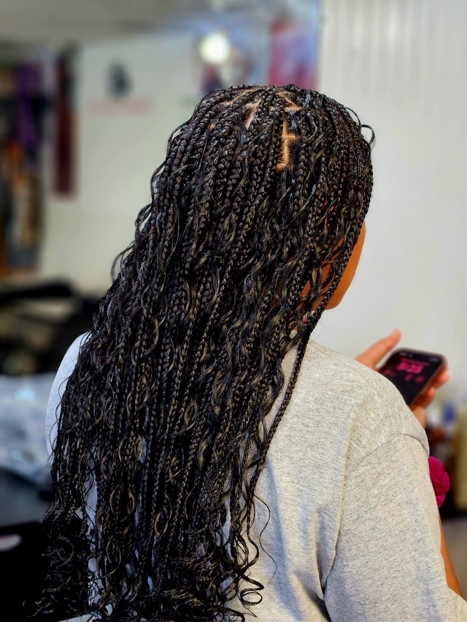 side view of braid hairstyle