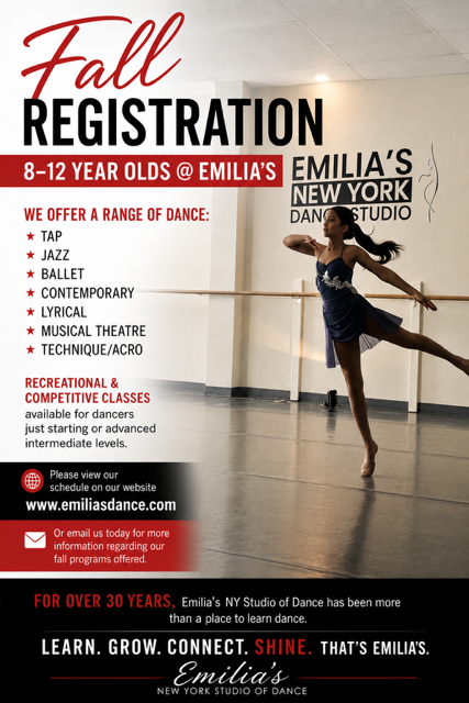 Fall registration poster