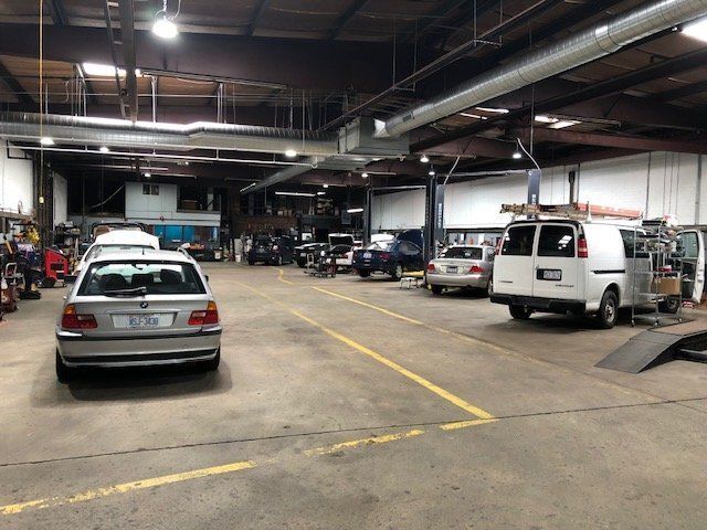 Cars on garage