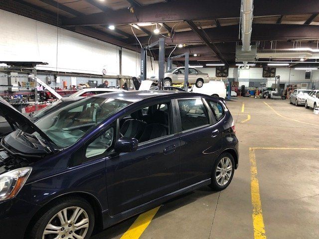Cars on garage