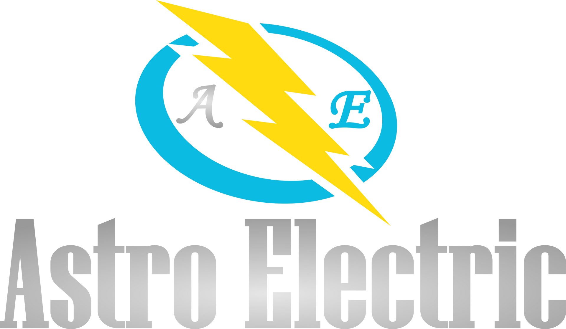 Astro Electric logo with blue and yellow lightning bolt over gray company name