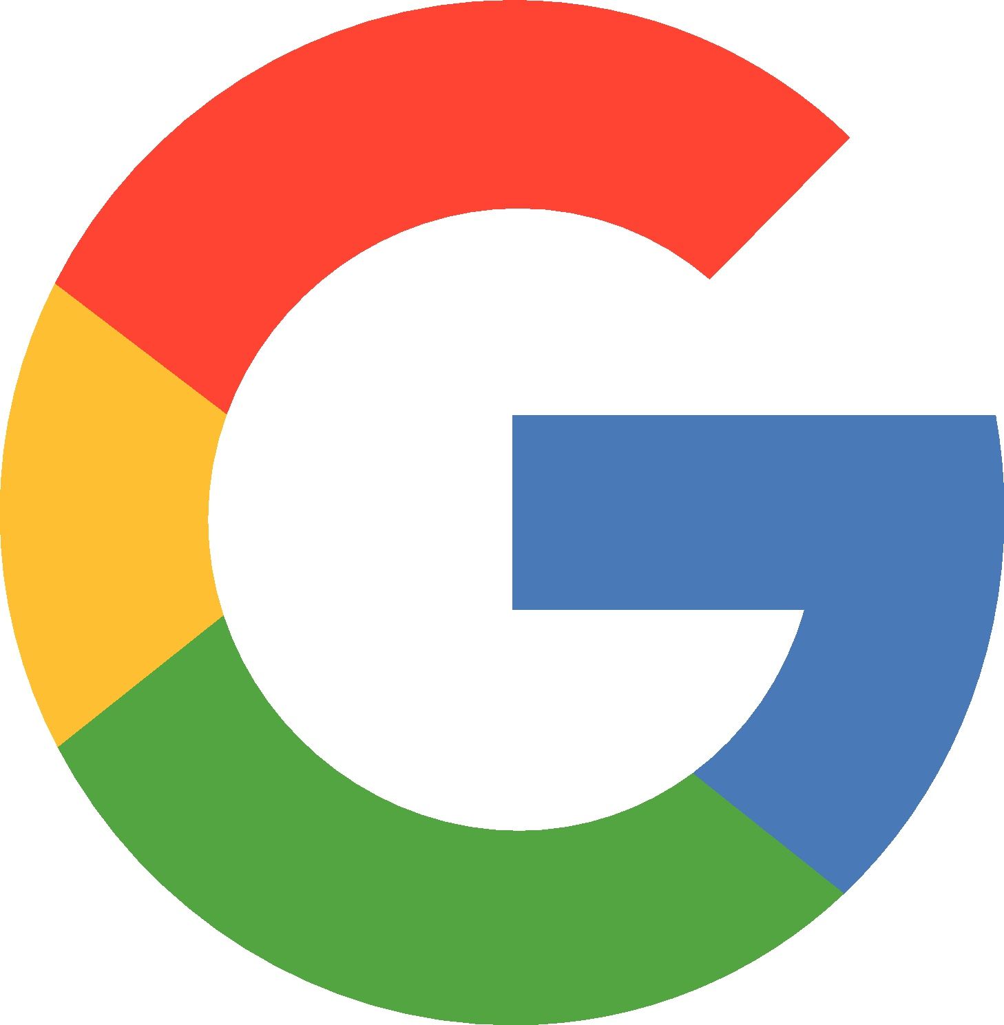 A colorful google logo on a white background