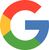 A colorful google logo on a white background