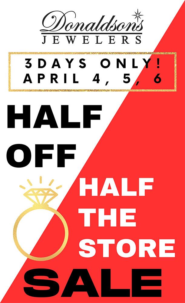 Half off  half the store sale