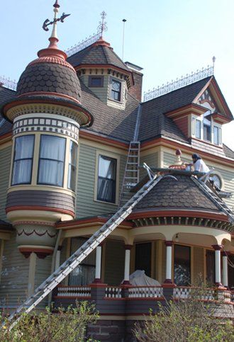 Finish paint going on old victorian