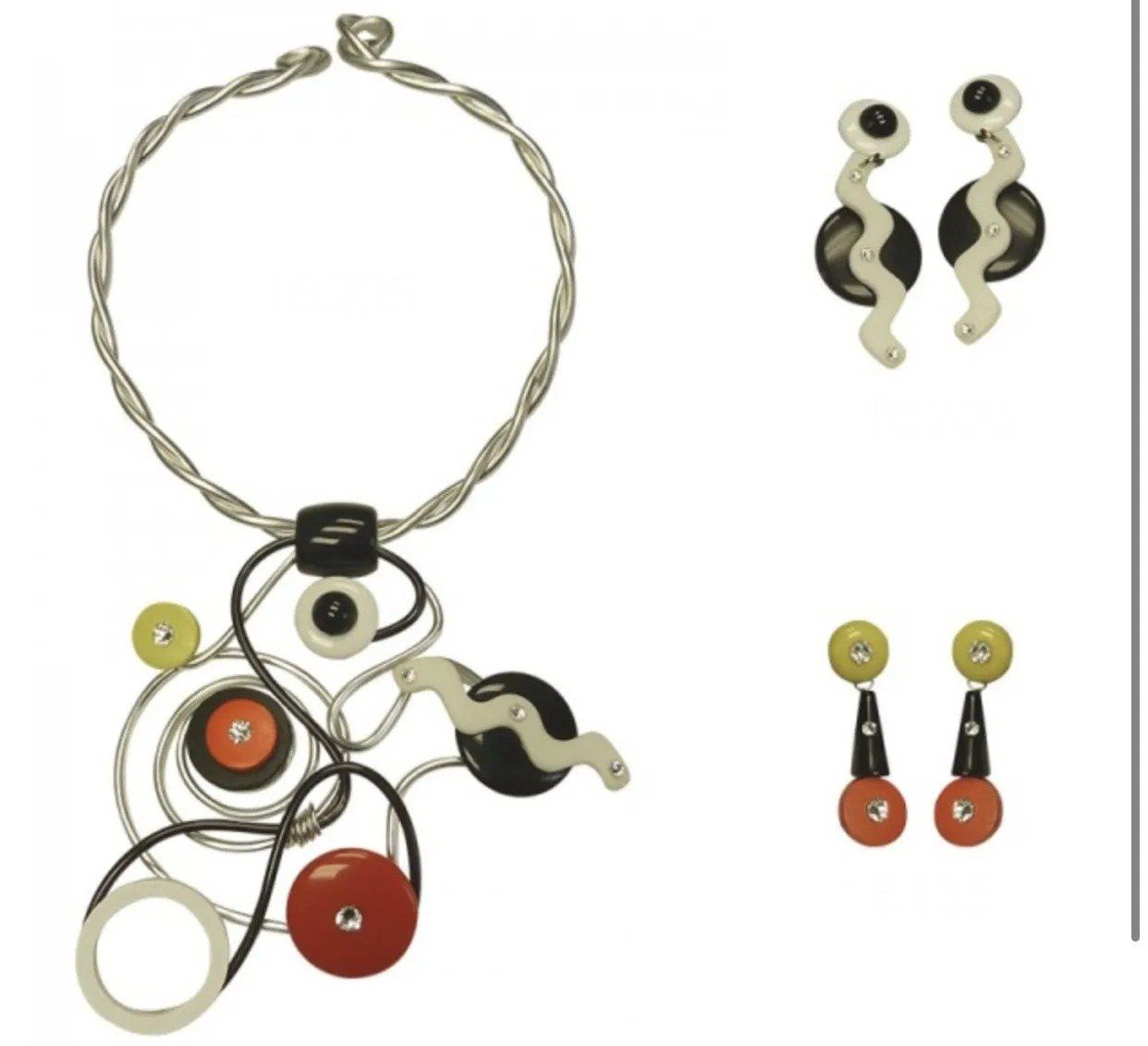 necklace and earrings