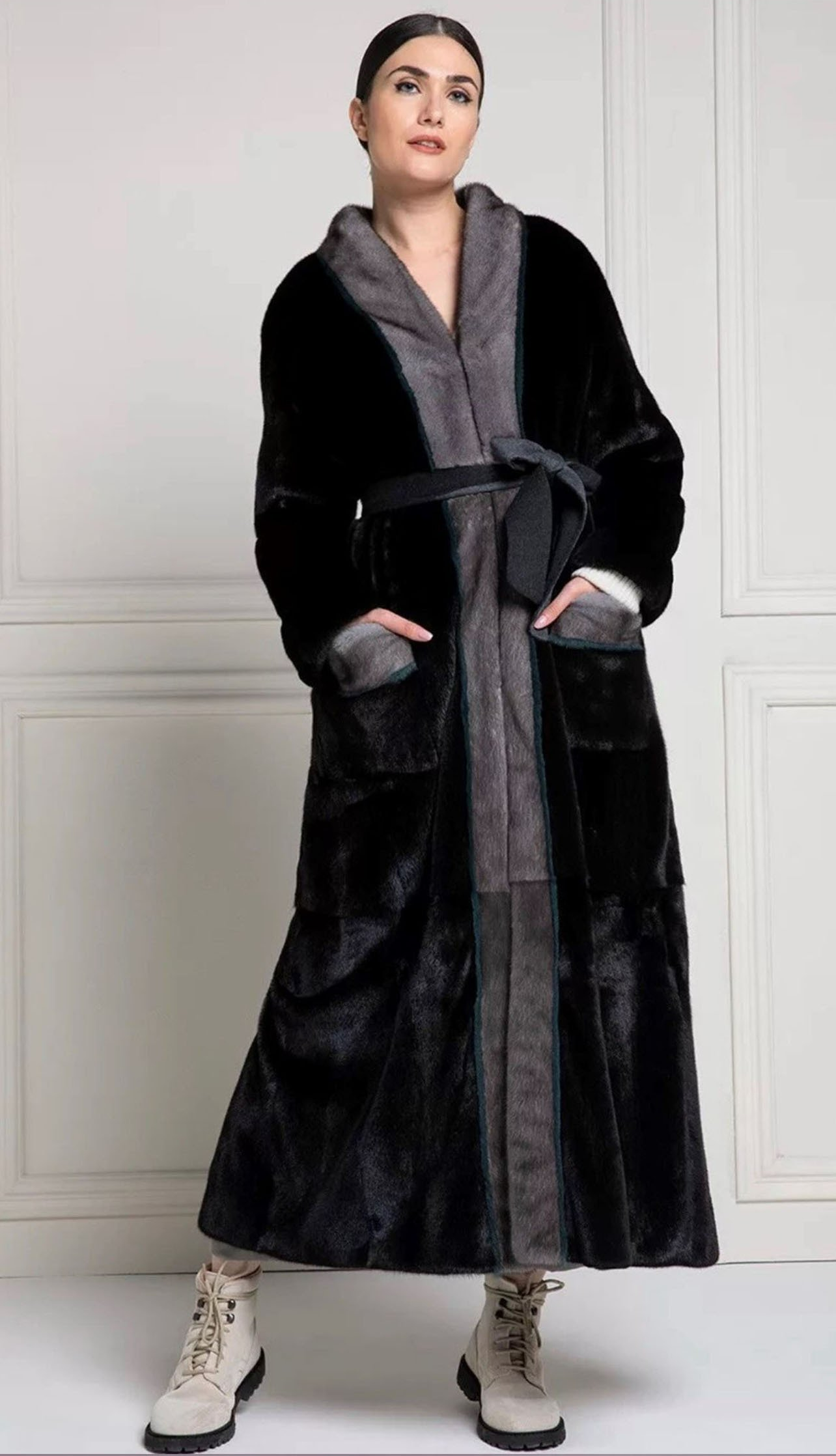 Two Toned Gorgeous Fur Coat