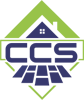CCS logo with green diamond outline and blue roof-and-pavement graphic