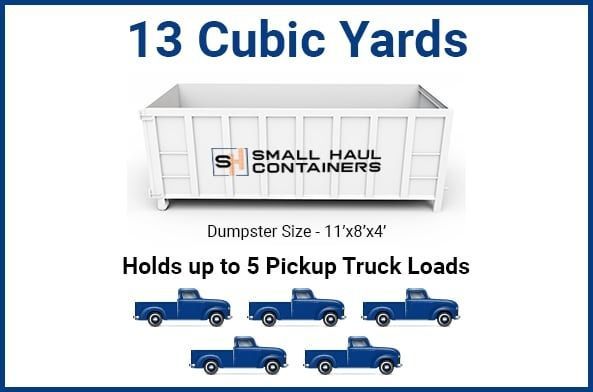 White rectangular dumpster; dimensions 4ft x 4ft x 10ft.