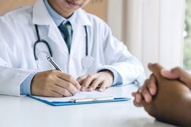 man having his check up
