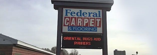 Federal Carpet and Flooring sign board