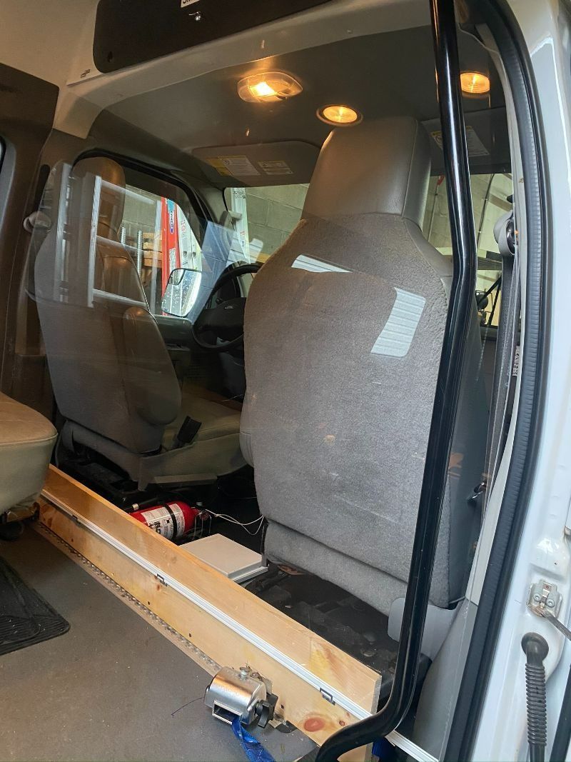 Lexan shield inside car