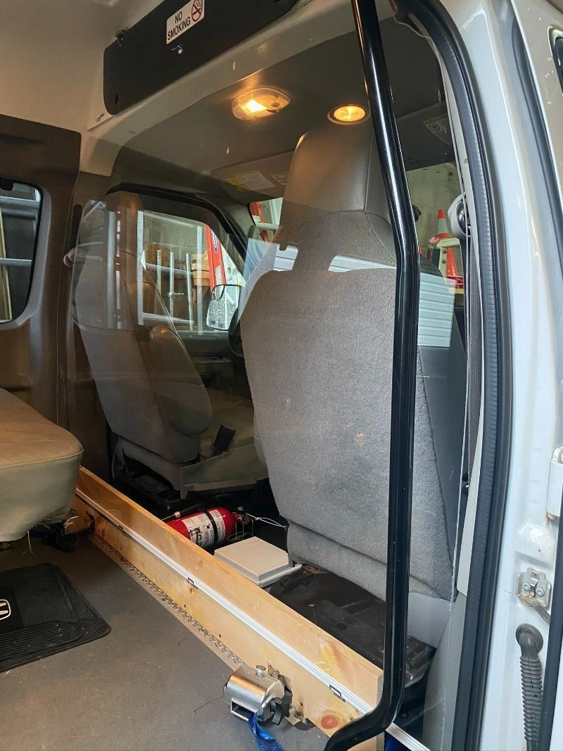 Lexan shield inside car