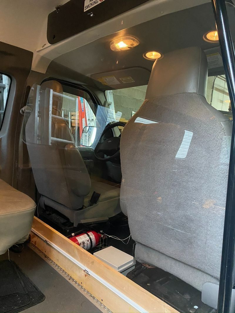 Lexan shield inside car