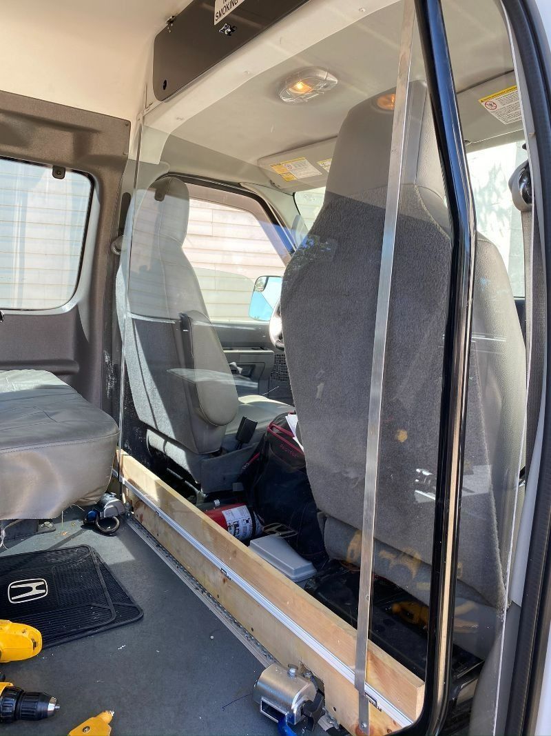 Lexan shield inside car