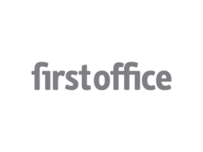 First Office logo in gray text on white background.