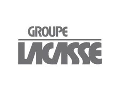 Groupe Lacasse logo: gray text on white background.