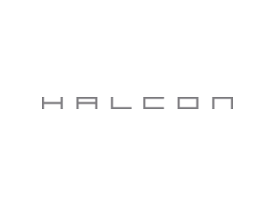 HALCON text in a gray, sans-serif font.