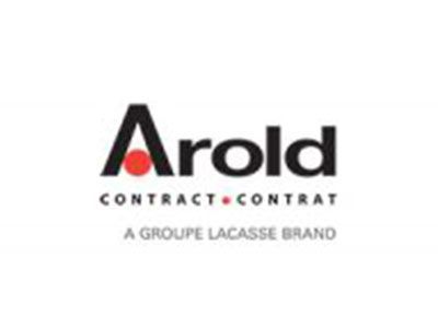 Arrold logo: Black text with a red dot.