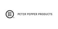 Logo for Peter Pepper Products with a circular graphic and text.