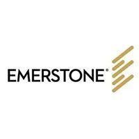 EMERSTONE logo in black text with gold diagonal bars on a white background