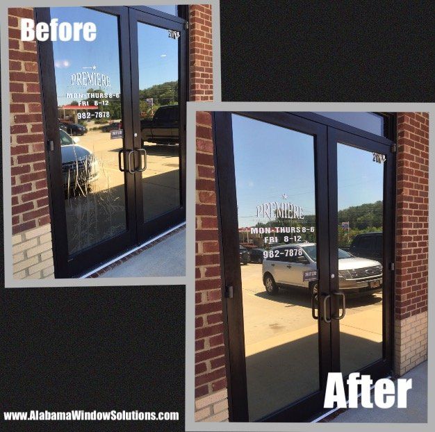 Before and After Commercial Tinting