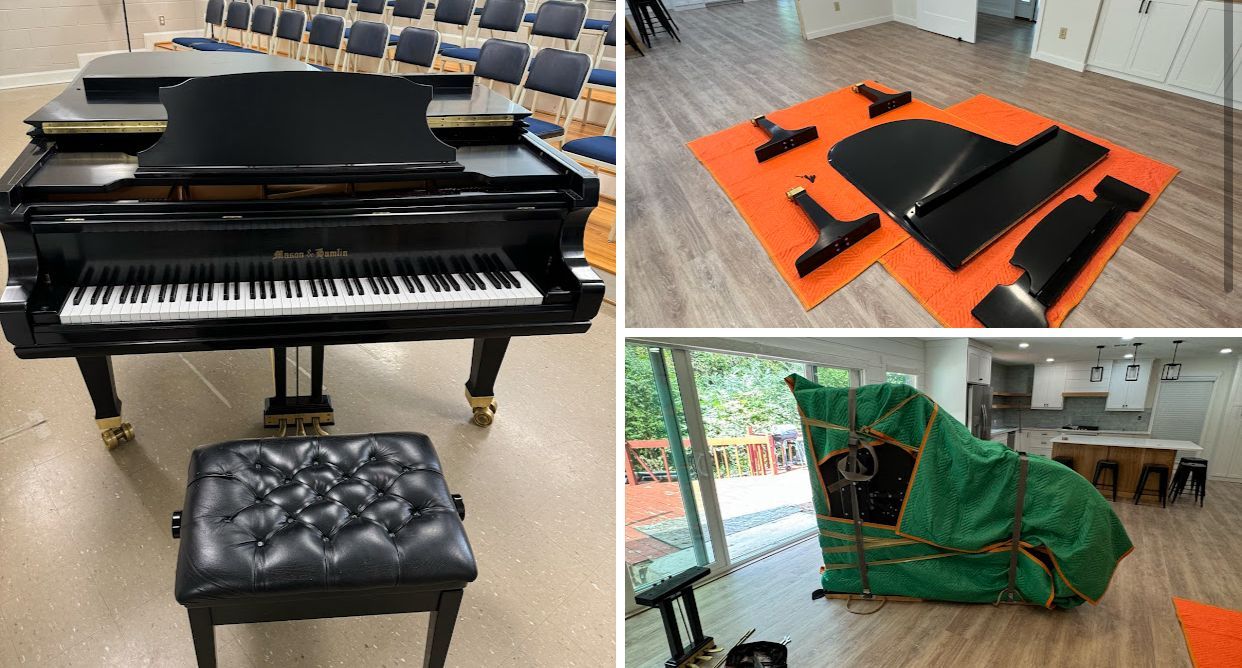 Grand piano wrapped and delivered to a new location