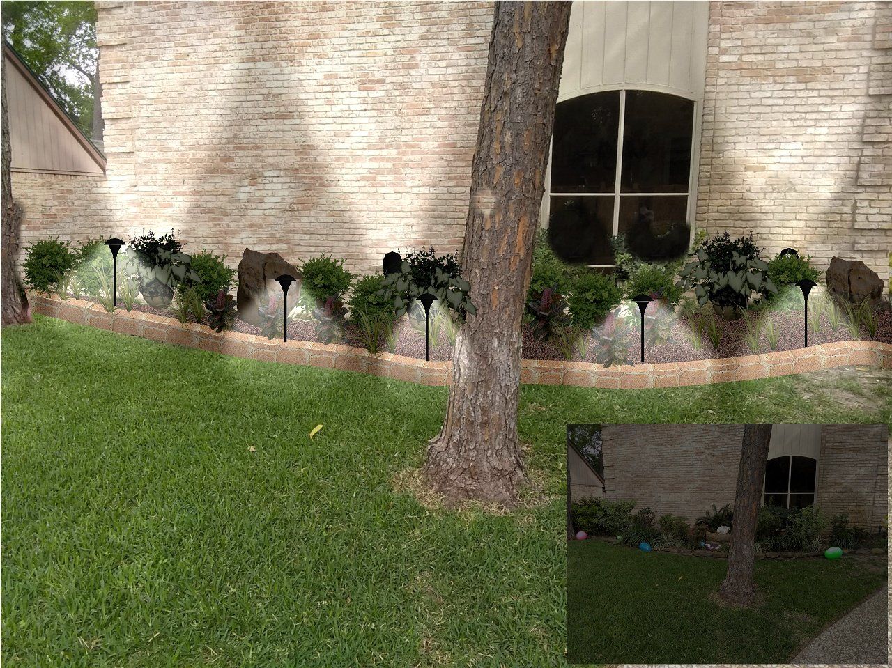 Manicured Landscapes Inc. landscape lighting work