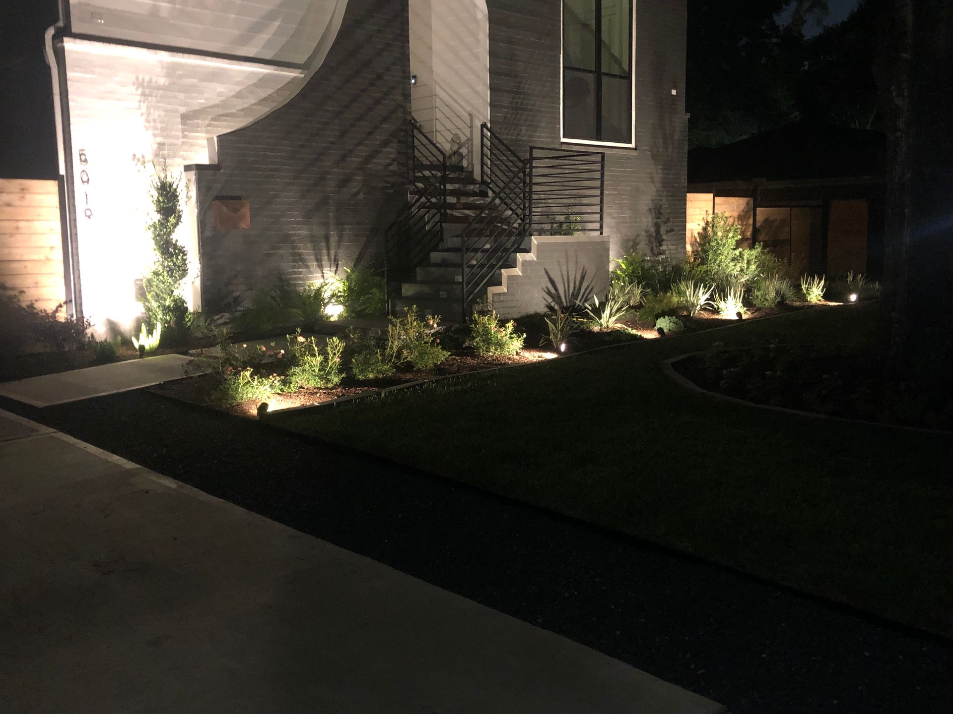 Manicured Landscapes Inc. landscape lighting work