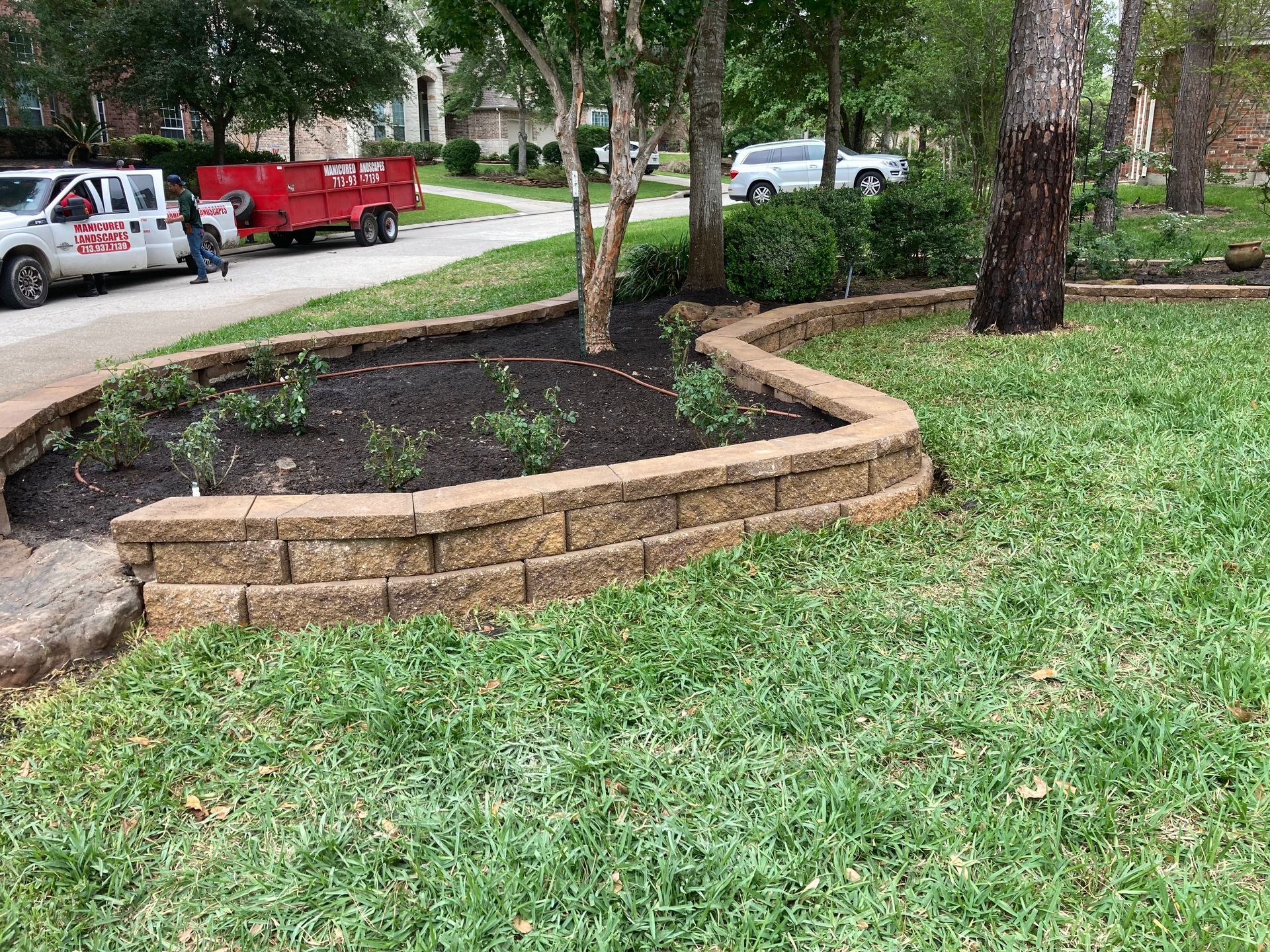 Manicured Landscapes Inc. retaining wall work