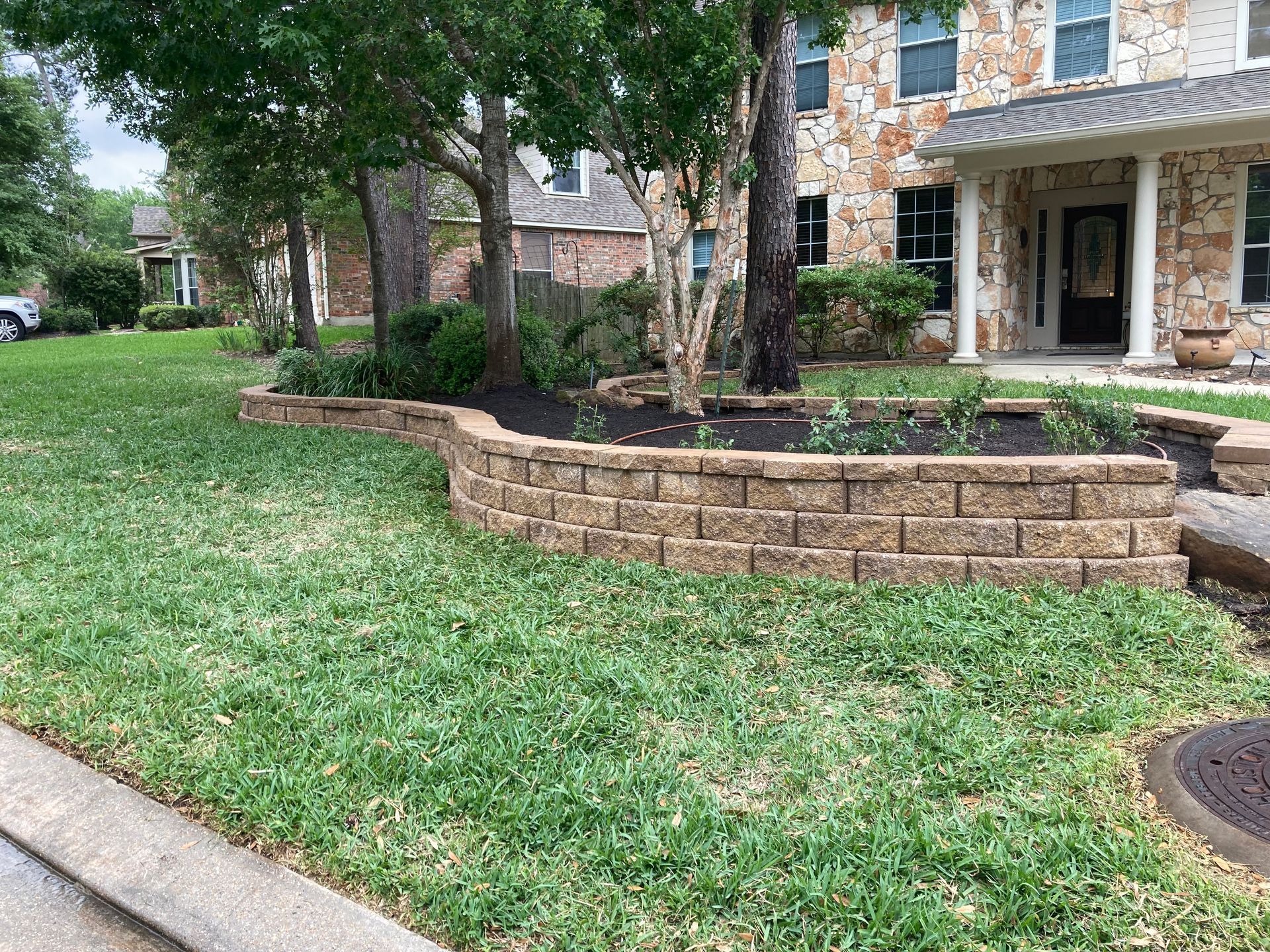 Manicured Landscapes Inc. retaining wall work